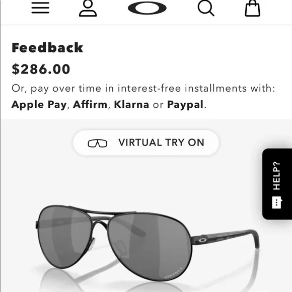 NWOT Oakley Feedback Prizm Sunglasses Black - Picture 2 of 10